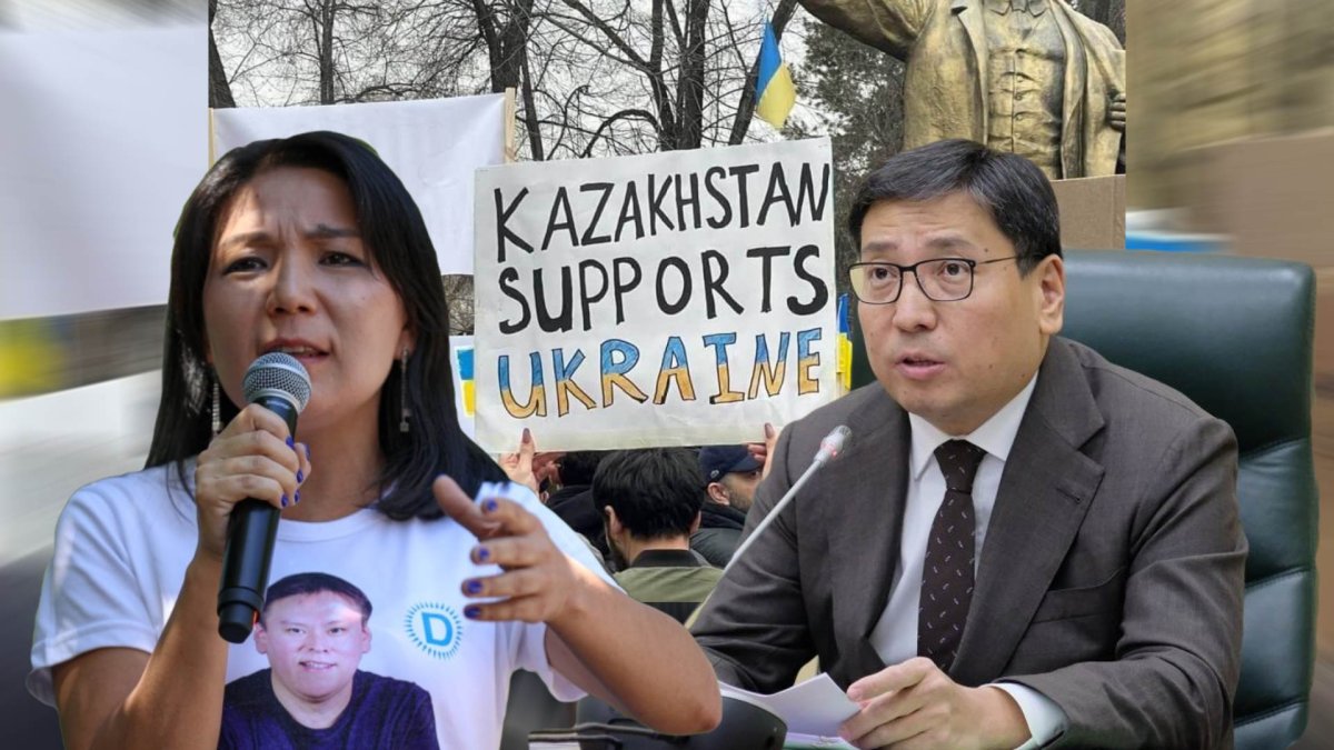 Аким Досаев не разрешил жене активиста Мамая провести пикет в поддержку Украины
