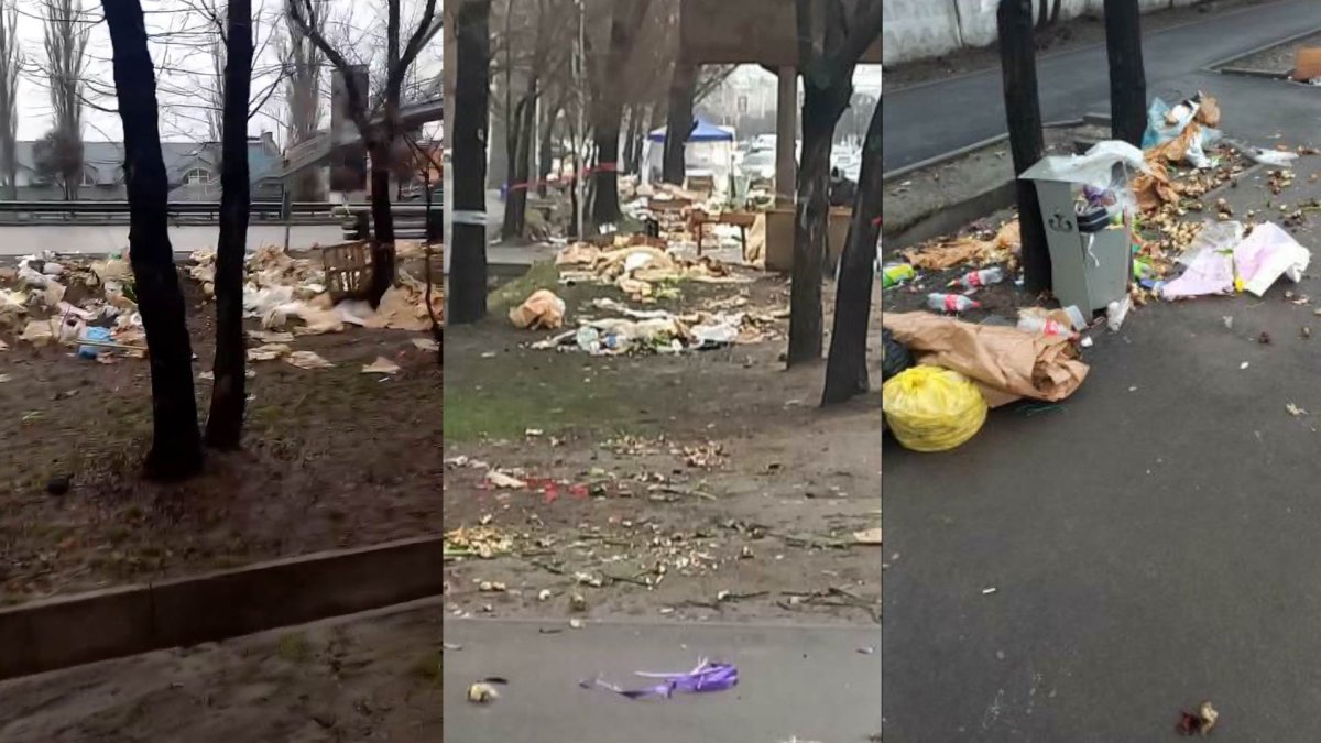 «Нагло бросили и ушли»: на оставленный продавцами цветов мусор жалуются в Алматы