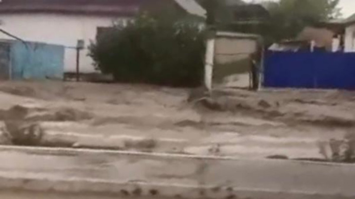 Село в области Жетысу затопило из-за дождей