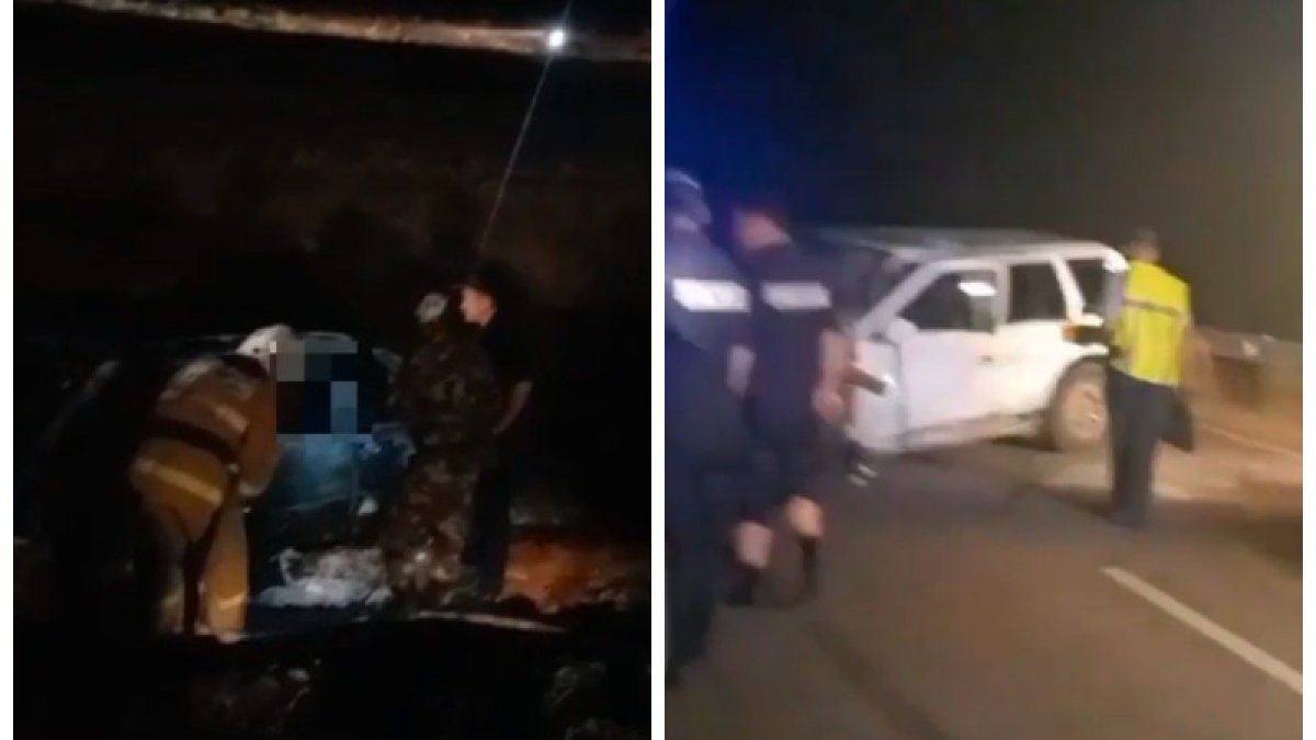 В Туркестанской области четыре человека сгорели в машине