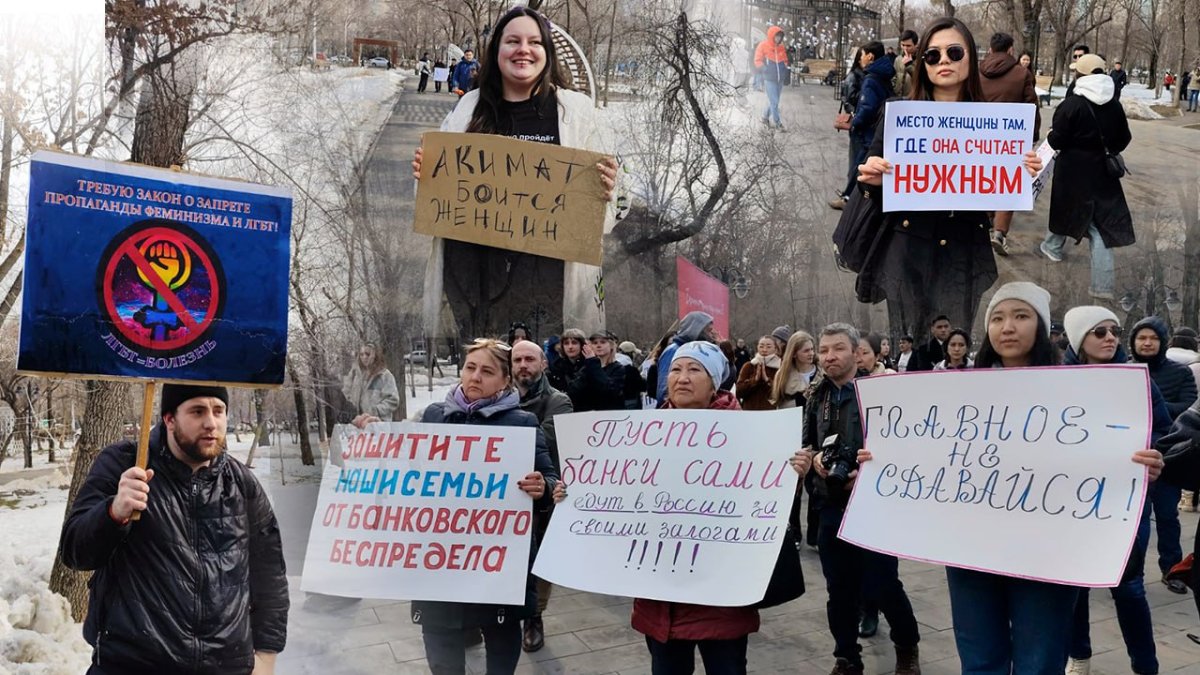 Одобренный протест: как в Алматы прошёл разрешённый женский митинг