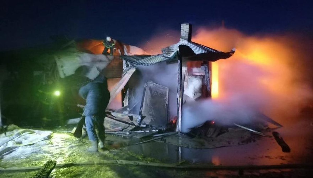 В Павлодарской области произошел крупный пожар