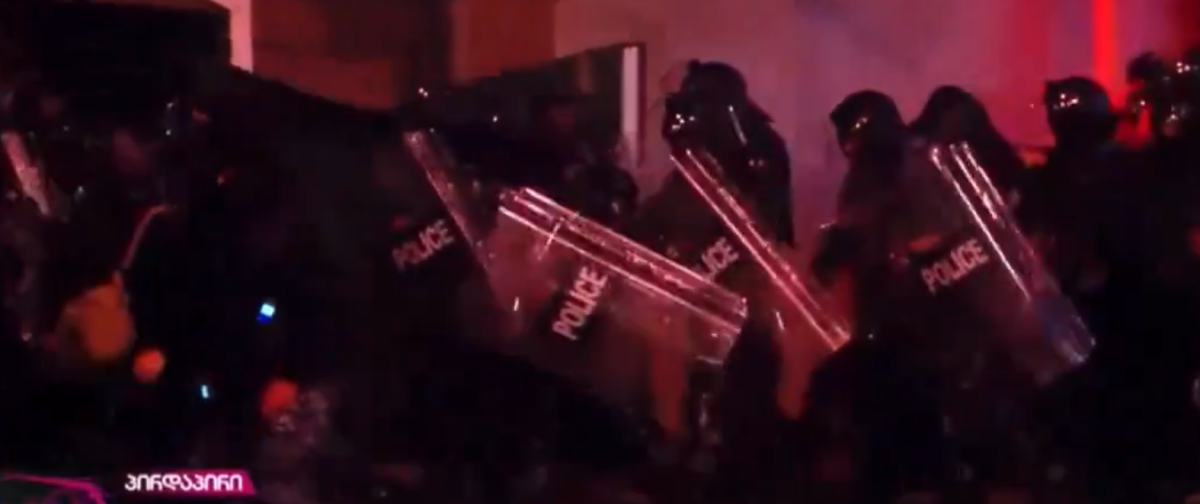 Во время митинга в Тбилиси началась массовая потасовка
