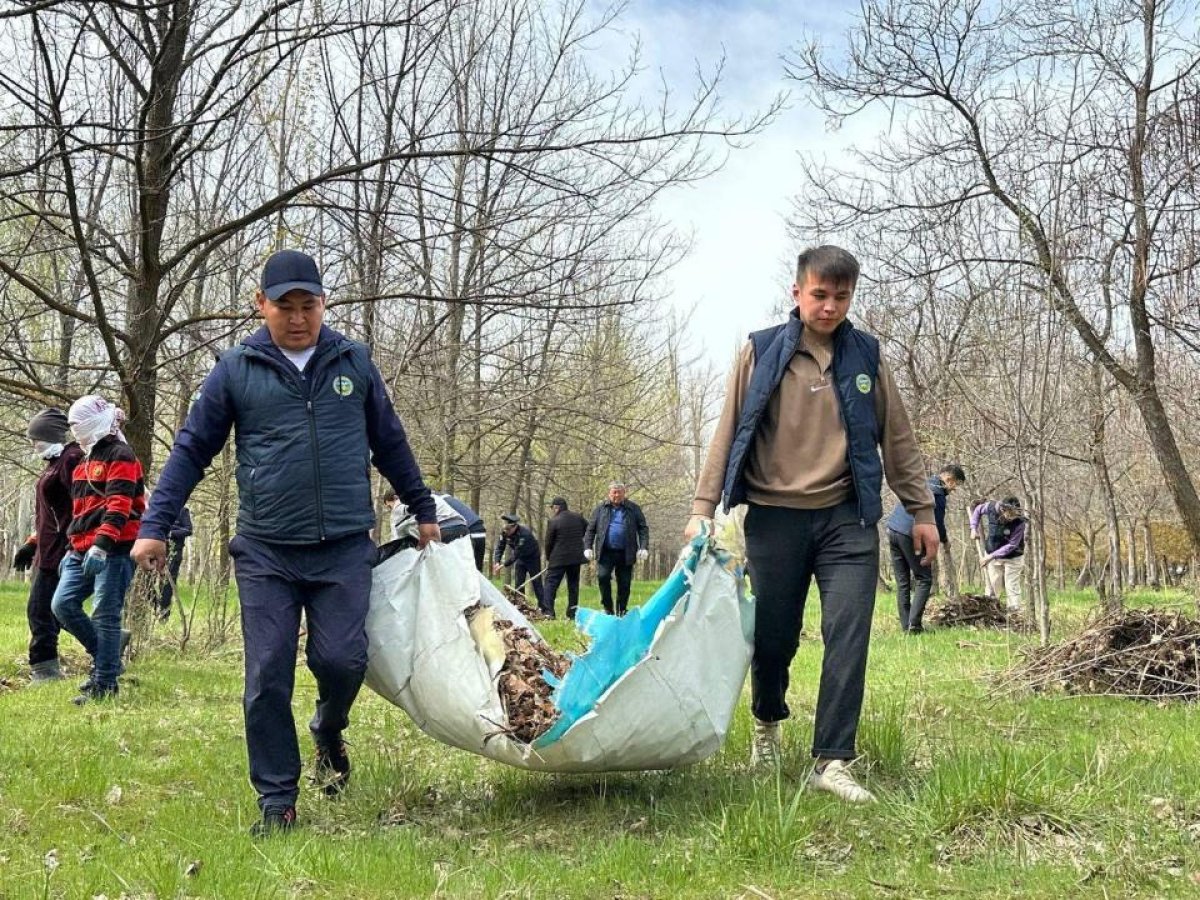 "Таза Казахстан": более 500 жителей Жамбылской области помогают очищать регион