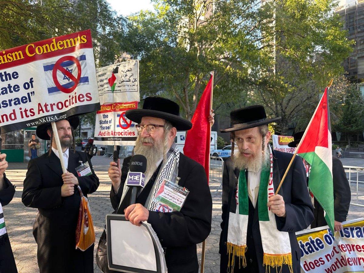 «Тора против оккупации»: иудеи вышли на митинг перед штаб-квартирой ООН в NY