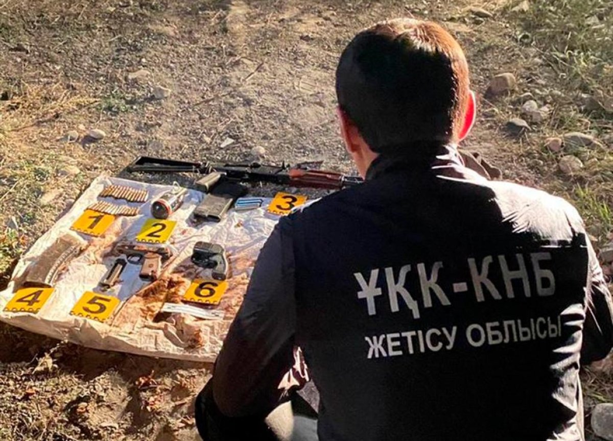 Автоматы Калашникова, пистолеты и гранаты изъяли силовики в 12 регионах Казахстана