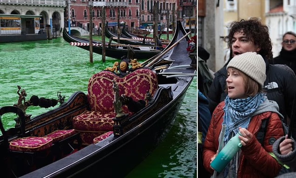 Грета Тунберг и экоактивисты слили химикаты в главный канал Венеции