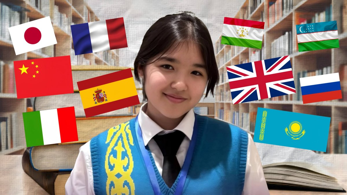 Не намерена останавливаться: вундеркинд из Казахстана говорит на 10 языках мира