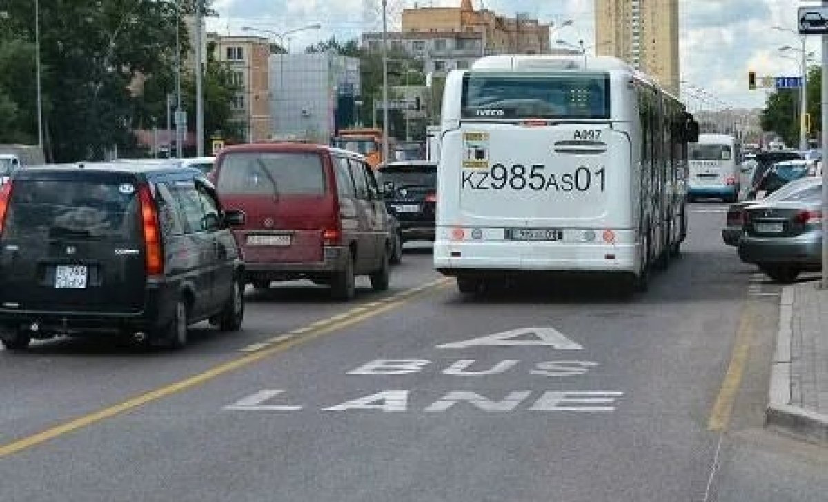 Семь новых автобусных полос добавят в Астане: полный список участков