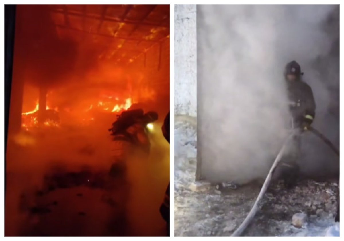 Крупный пожар произошёл на птицефабрике в Актобе