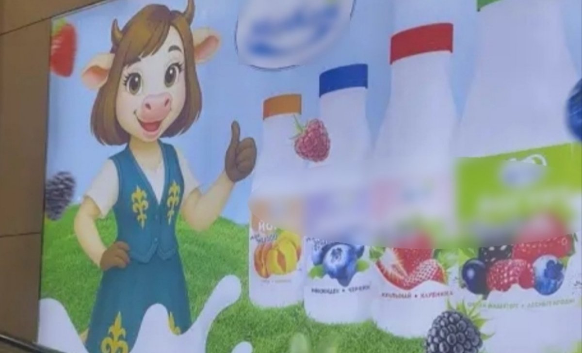 Корова в национальной одежде казахов: скандал с рекламой разгорелся в Павлодаре