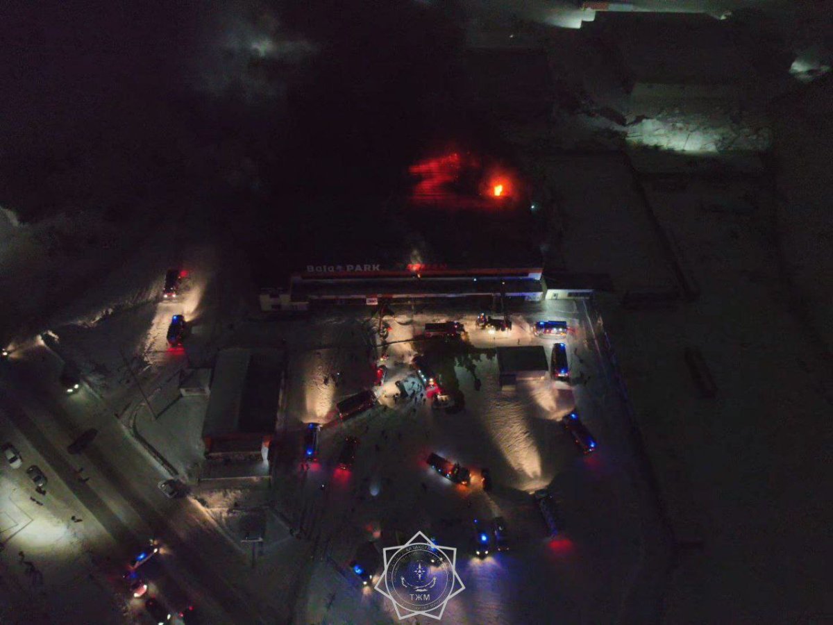 Крупный пожар произошел в ТРЦ в Семее