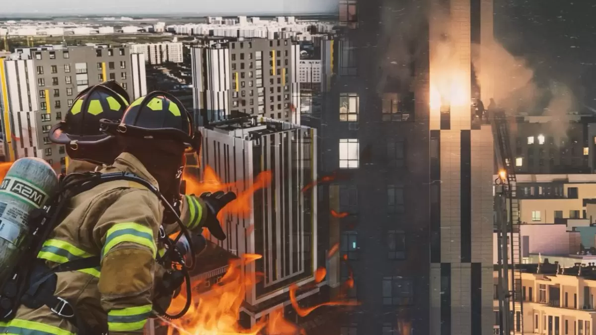 Машина на пути пожарных: водителя наказали после пожара в столичном ЖК