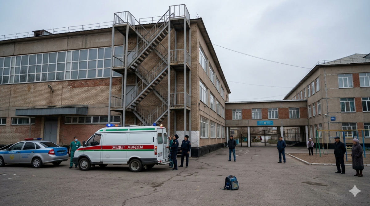 В Таразе десятиклассник сорвался с крыши школы