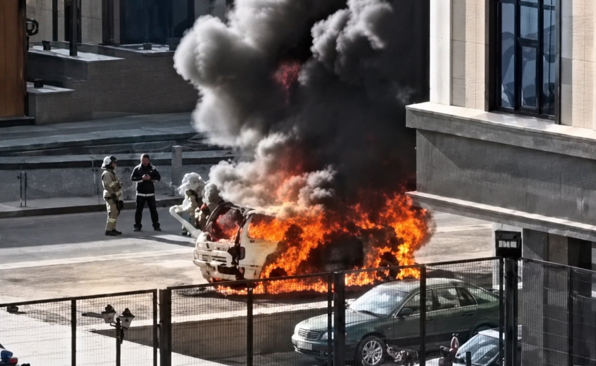 В Астане взорвался автомобиль: в числе пострадавших есть дети