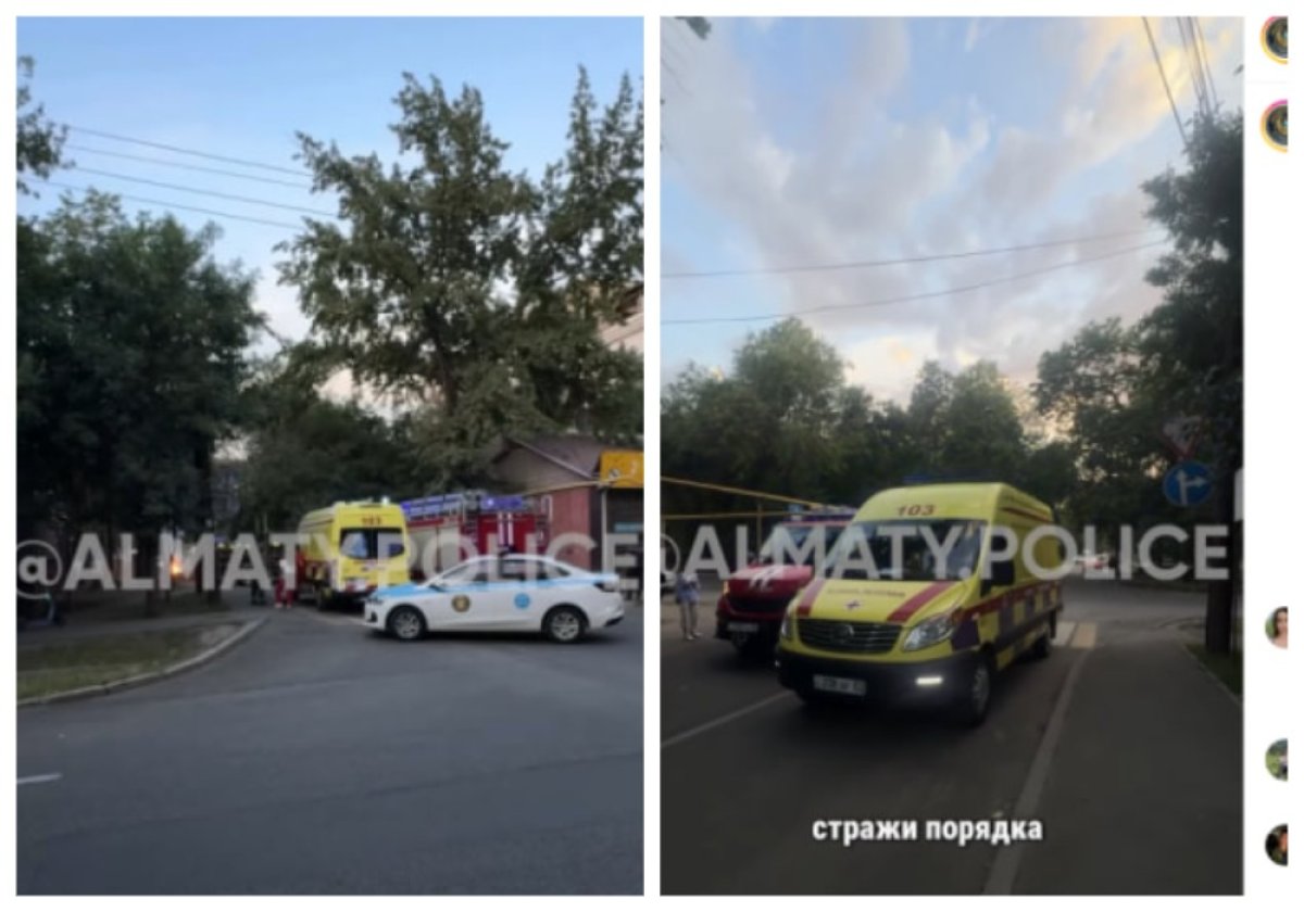 В центре Алматы из-за подземного пожара стянули силовиков и спасателей