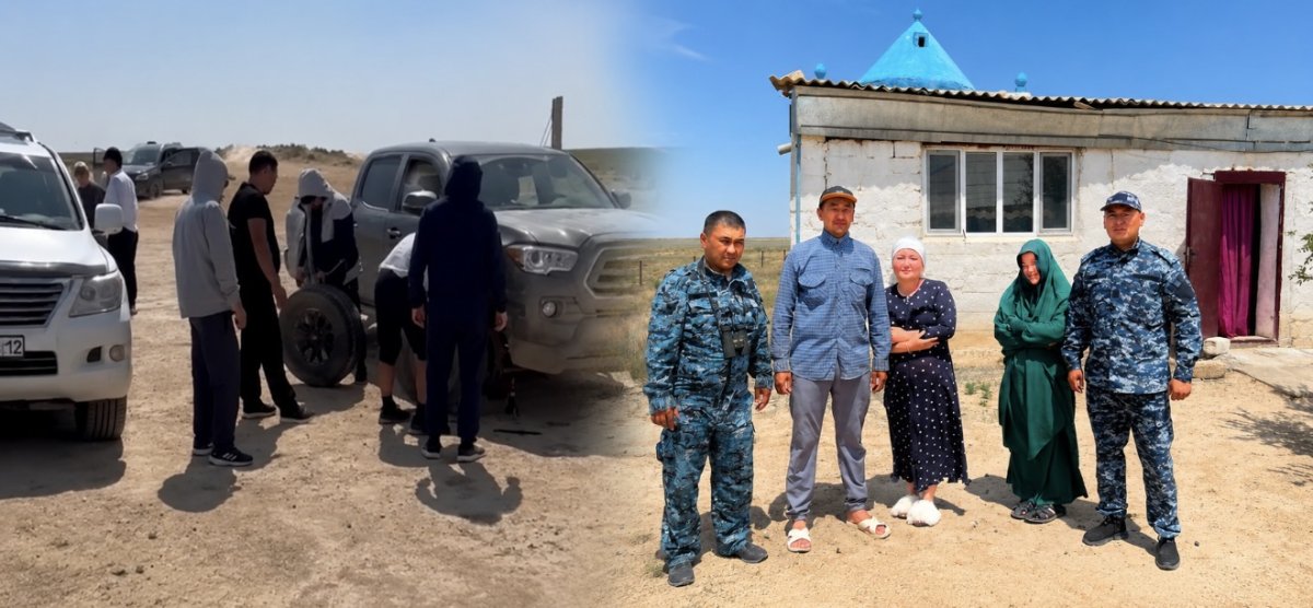 Троих пропавших по пути к Бекет-Ата нашли живыми в Мангистау