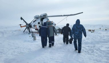 Опубликованы новые кадры с места крушения вертолёта в ЗКО