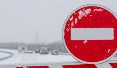 Движение ограничили на 10 участках республиканских дорог из-за плохой погоды