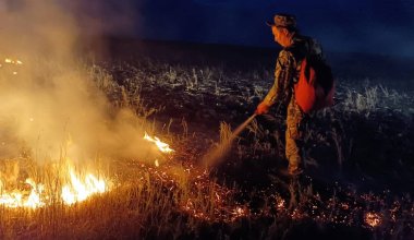 40 случаев загорания сухостоя зарегистрировали за сутки в ЗКО