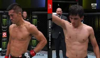 Казахстанский боец одержал победу в первом бою в UFC