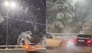 На Медеу и Шымбулаке выпал снег