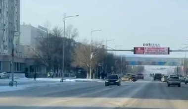 Кортеж Токаева подрезал мужчина в Актобе (видео)