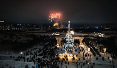 Как прошёл новогодний салют в Астане