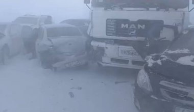 ДТП с участием семи автомобилей произошло в Карагандинской области