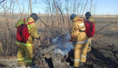 Вдвое увеличилась площадь природного пожара на побережье Каспия