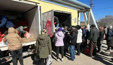 В Петропавловске мужчины подрались во время выдачи гуманитарной помощи