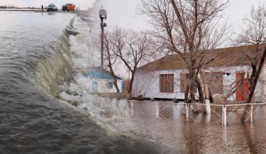 Уровень воды в реке Жайык продолжает расти в Атырауской области