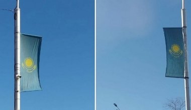 Грязные государственные флаги шокировали казахстанцев