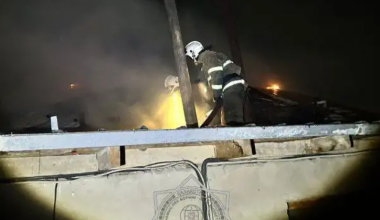 В Жамбылской области загорелась общественная баня