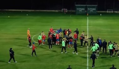 Массовая драка на поле произошла после матча «Кайрата» в Турции