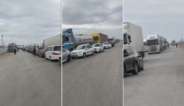 Скопление авто и большегрузов образовалось в России на границе с Казахстаном