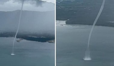 Огромный водяной смерч наблюдали у берегов Таиланда