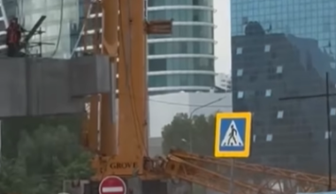 Обрушение? Инцидент на стройке LRT в Астане обсуждают в сети