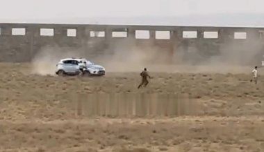 Погоню за призывником в Туркестанской области показали на видео