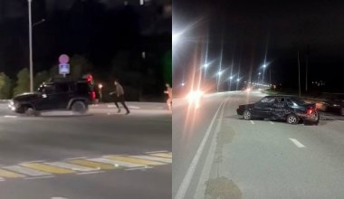 Машина петляла по дороге как в GTA: пьяного водителя задержали в Костанае