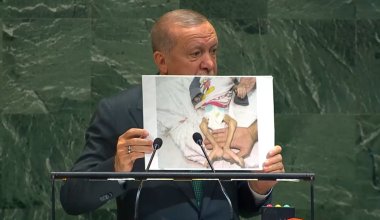 «Израиль убивает ежечасно»: президент Турции показал фотографии палестинских детей в ООН