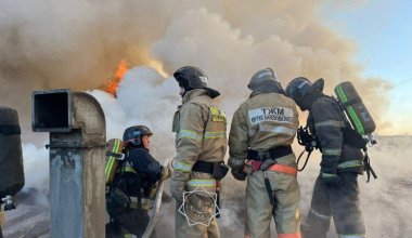 Цех по производству газоблоков горел в Астане