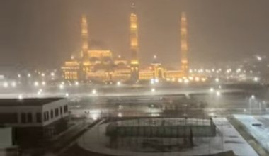 Первый снег выпал в Астане