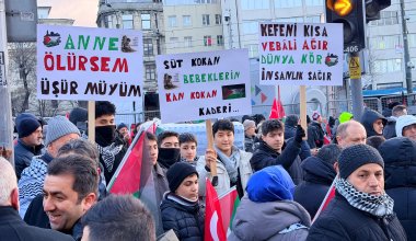 Полмиллиона человек на морозе: Стамбул встретил Новый год маршем солидарности Палестине