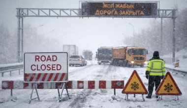 Трассу на востоке Казахстана закрыли из-за непогоды