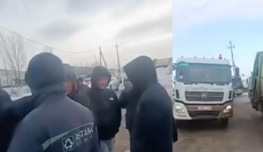 Работники компании, связанной с Назарбаевой, перекрыли дорогу к мусорному полигону в Астане