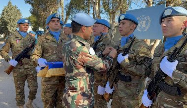 Казахстанцам вручили медали ООН