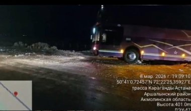 Не справился с управлением: пассажирский автобус съехал в кювет