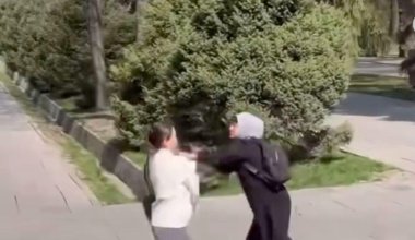 «Кидались с кулаками и бросали камни»: полиция Алматы проверят видео конфликта с девушками