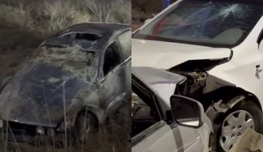 Три машины столкнулись в Караганде: пострадали люди